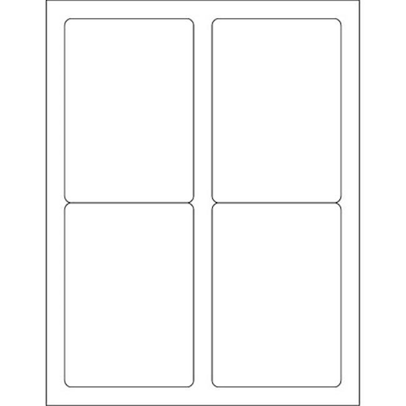 Box Partners Tape Logic LL209 3.5 x 5 in. Glossy White Rectangle Laser Labels - Pack of 400 LL209